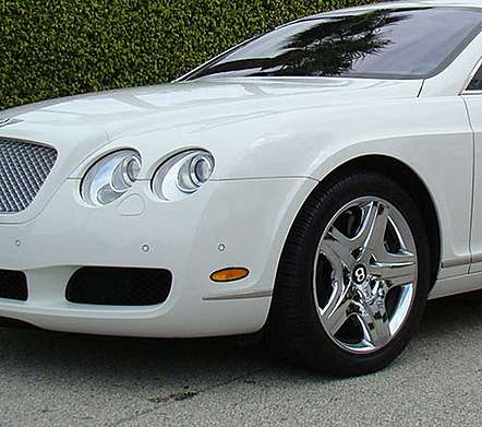 Окантовки катафотов в переднем бампере черные IDFR 1-BT601-07BK для Bentley Continental GT 2DR 2003-2012