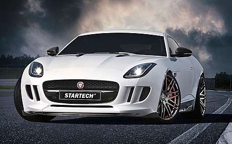 Спойлер переднего бампера (карбон) Startech для Jaguar F-Type (оригинал, Германия)