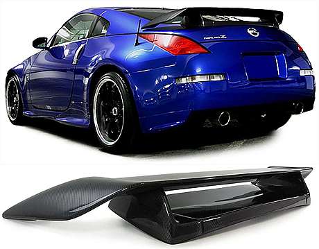 Спойлер на крышку багажника карбоновый Performance Wing для Nissan 350Z 3.5L V6 2003-2008