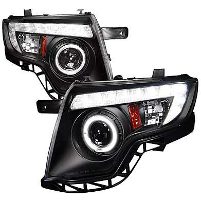 Передние фары диодные черные New Style для Ford Edge 2007-2010