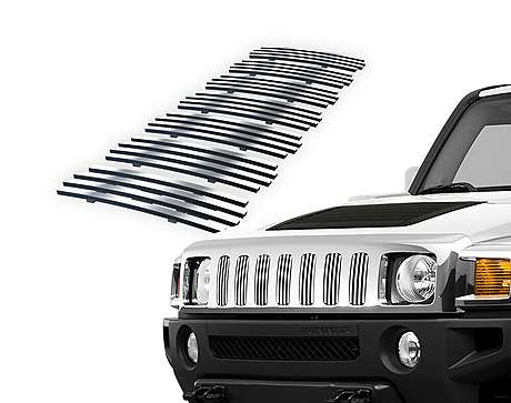 Решетки радиатора хромированные Onegrille C66458C для Hummer H3 2006-2010 