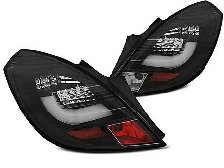 Задние фонари диодные черные для Opel Corsa D 3DR 2006-2014