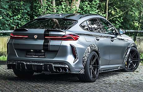 Накладки на задний бампер (карбон) для Manhart для BMW X6M F96