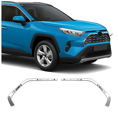 Окантовка решетки радиатора, нержавейка 2шт, для авто Toyota Rav4 2019-