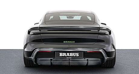 Накладка на задний бампер (карбон) Brabus 9TY-410-99 для Porsche Taycan (оригинал, Германия)
