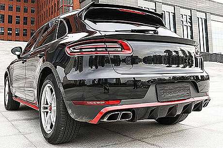 Спойлер средний Glossy Black для Porsche Macan 2014-2017