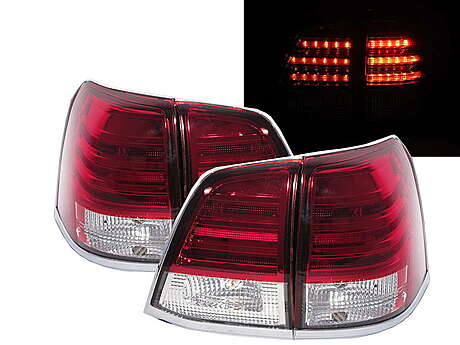 Задние диодные фонари красные Lexus Style для Toyota Land Cruiser LC200 2008-2015