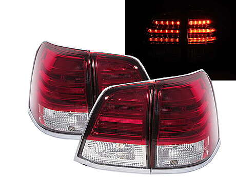 Задние диодные фонари красные Lexus Style для Toyota Land Cruiser LC200 2008-2015