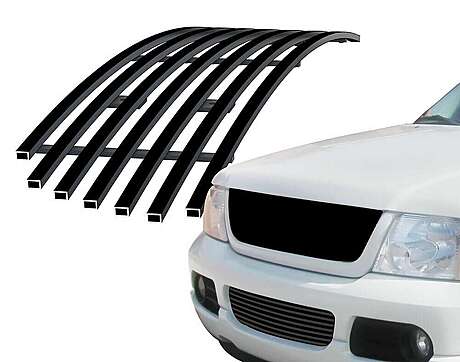 Решетка в передний бампер черная стальная Onegrille N19-H23358F для Ford Explorer 2002-2005