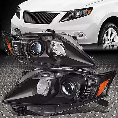Передняя оптика черная OEM Style 2 для Lexus RX Series RX350 2010-2012