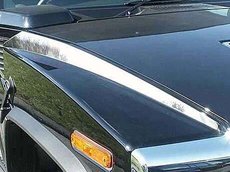 Накладки стальные на капот 2 шт. Luxury FX LUXFX0285 для Hummer H2 2003-2009